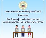 กำหนดกลุ่มการเลือกตั้งประธานกลุ่มและผู้แทนสมาชิกสหกรณ์ฯ